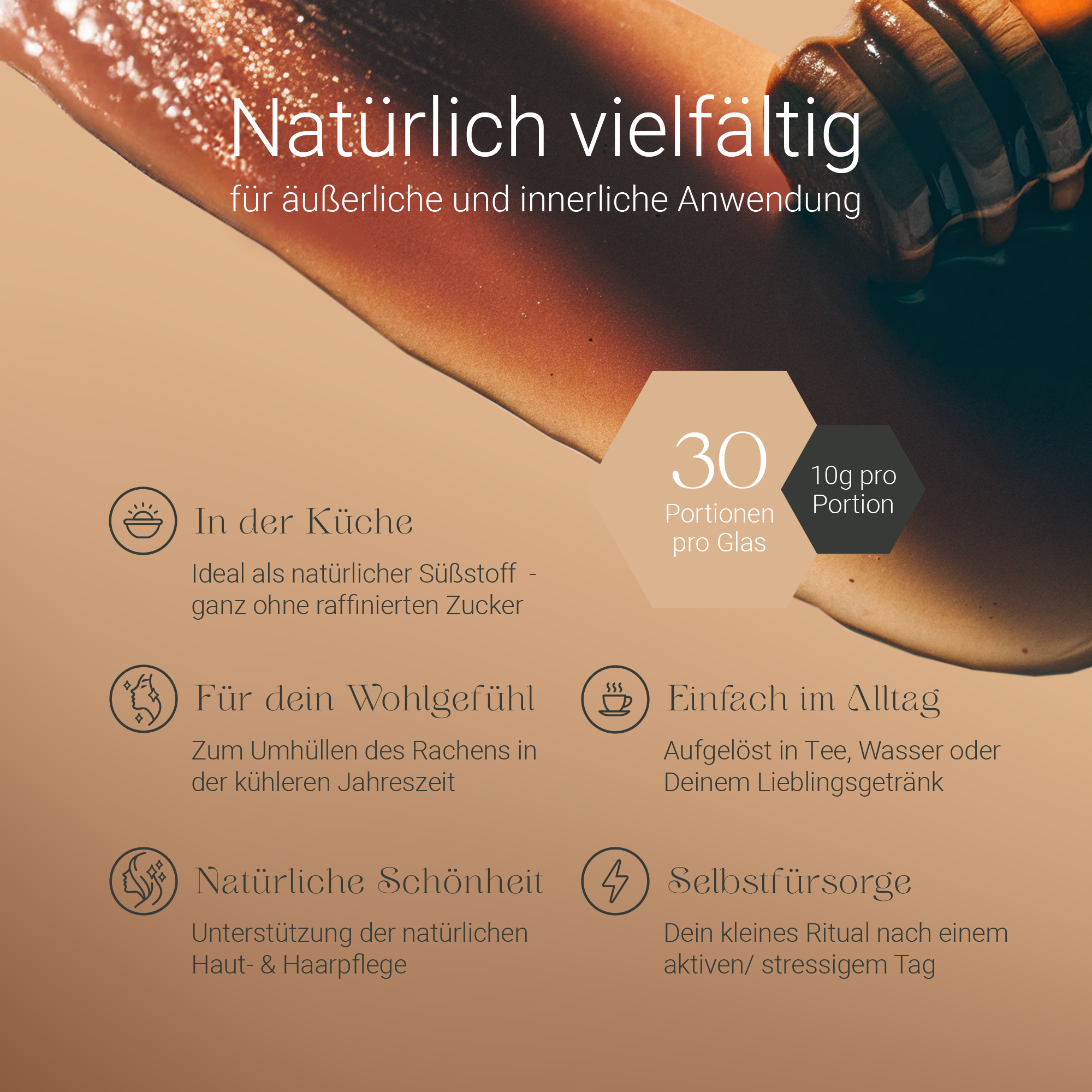 Anwendungsmöglichkeiten von Kiaora Manuka Honig MGO 400+ in Küche, Tee und Pflege